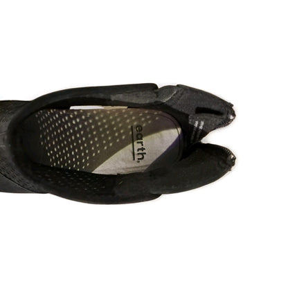 Earth Ivy Sahara Black Suede Lazer-Cut Bootie Casual Heels