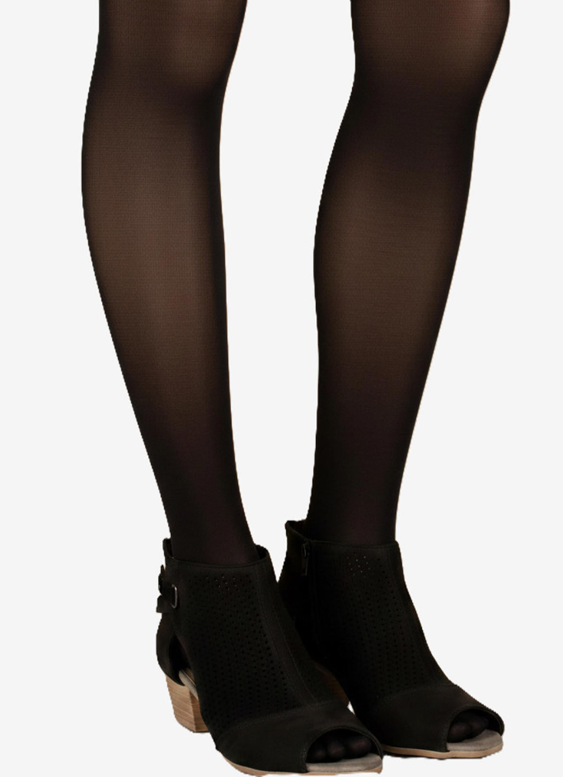 Earth Ivy Sahara Black Suede Lazer-Cut Bootie Casual Heels